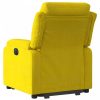Sárga bársony felállást segítő dönthető fotel