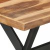 Tömör fa étkezőasztal mézszínű felülettel 140 x 70 x 75 cm