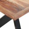 Tömör fa étkezőasztal mézszínű felülettel 180 x 90 x 75 cm