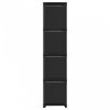 12 rekeszes fekete szövet bemutató polc dobozokkal 103x30x141cm