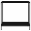 Fekete edzett üveg tálalóasztal 80 x 35 x 75 cm