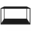Fekete dohányzóasztal fekete üveggel 90 x 90 x 50 cm
