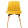 323059dining chairs 2 pcs yellow velvet