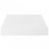 Magasfényű fehér mdf lebegő fali polc 23 x 23,5 x 3,8 cm