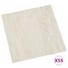 55 db krémszínű öntapadó PVC padlólap 5,11 m²