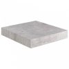 2 db betonszürke MDF lebegő fali polc 23 x 23,5 x 3,8 cm