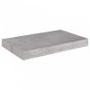2 db betonszürke MDF lebegő fali polc 40 x 23 x 3,8 cm