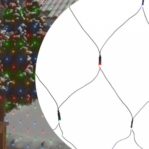 Színes kültéri hálós karácsonyi világítás 544 LED-del 4 x 4 m