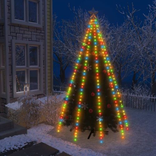 Karácsonyfa-fényfüzér 400 színes LED-del 400 cm