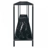 Fekete edzett üveg tálalóasztal 160 x 35 x 75,5 cm