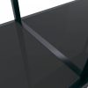Fekete edzett üveg tálalóasztal 180 x 35 x 75,5 cm