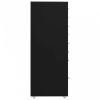 Fekete fém mobil iratszekrény 28 x 41 x 109 cm