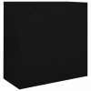 Fekete acél tolóajtós szekrény 90 x 40 x 90 cm
