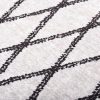 Fekete és fehér csúszásmentes mosható szőnyeg 120 x 180 cm