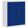 Világosszürke-kék acél irattartó szekrény 90x40x105 cm
