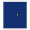 Világosszürke-kék acél irattartó szekrény 90x40x105 cm