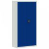 Világosszürke-kék acél irattartó szekrény 90x40x180 cm