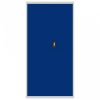 Világosszürke-kék acél irattartó szekrény 90x40x180 cm
