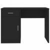 Fekete faanyag fiókos/rekeszes íróasztal 100x40x73 cm
