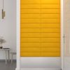 12 db sárga bársony fali panel 60 x 15 cm 1,08 m²