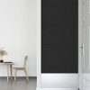 12 db fekete szövet fali panel 60x30 cm 2,16 m²
