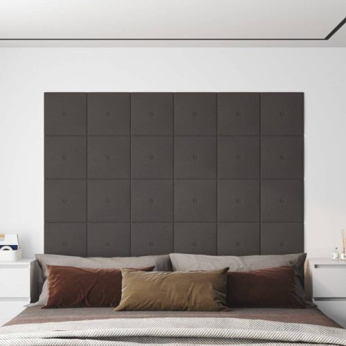 12 db sötétszürke szövet fali panel 30 x 30 cm 1,08 m²