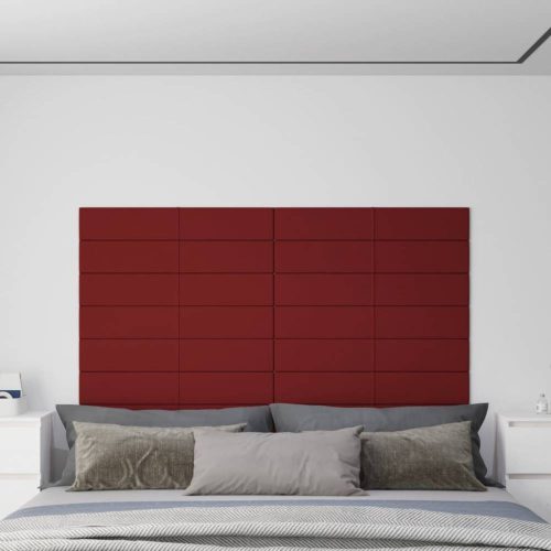 12 db bordó szövet fali panel 90x15 cm 1,62 m²