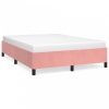 Rózsaszín bársony ágykeret 140x200 cm