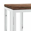 Ezüstszínű rozsdamentes acél és tömör fa tálalóasztal