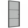 Fekete matt üveg és alumínium beltéri ajtó 102,5 x 201,5 cm