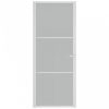 Fehér matt üveg és alumínium beltéri ajtó 83 x 201,5 cm