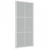 Fehér matt üveg és alumínium beltéri ajtó 93 x 201,5 cm