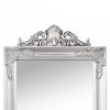 Ezüstszínű szabadon álló tükör 40 x 160 cm