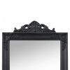 Fekete szabadon álló tükör 40 x 160 cm
