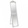 Ezüstszínű szabadon álló tükör 45x180 cm