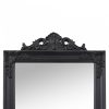 Fekete szabadon álló tükör 45x180 cm