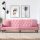 Rózsaszín bársony kanapéágy karfákkal
