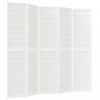 5 paneles fehér japán stílusú összecsukható paraván 200x170 cm