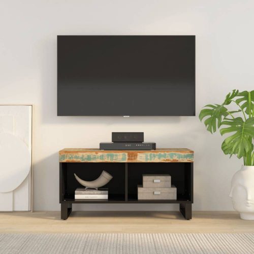 Tömör újrahasznosított fa TV-szekrény 85 x 33 x 43,5 cm