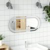 Ovális LED-es fürdőszobai tükör 70 x 30 cm