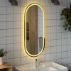 Ovális LED-es fürdőszobai tükör 100 x 45 cm