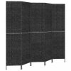 Fekete 5 paneles vízijácint térelválasztó 205x180 cm
