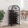 Fekete kovácsoltvas bortartó 33 palackhoz 45 x 36 x 100 cm
