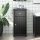 BERG fekete tömör fenyőfa fürdőszobaszekrény 40 x 34 x 80 cm