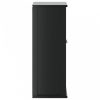 BERG fekete tömör fenyőfa fürdőszobaszekrény 40x27x71,5 cm