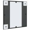 Fekete négyzet alakú vas fali tükör 40 x 40 cm