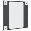 Fekete négyzet alakú vas fali tükör 50 x 50 cm