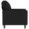 Fekete bársony kanapéfotel 60 cm