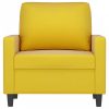 Sárga bársony kanapéfotel 60 cm