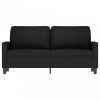 Kétszemélyes fekete bársony kanapé 140 cm